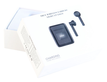 Logotrade promotional items photo of: Wireless earbuds with light up logo