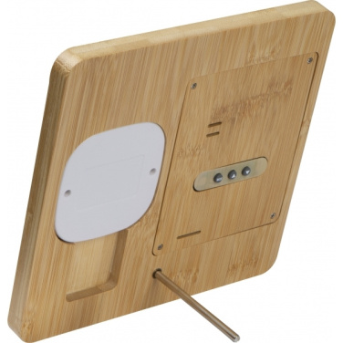 Logotrade promotional item picture of: Bamboo weather station GRANADA