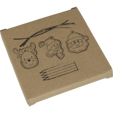 Logo trade promotional product photo of: Christmas tree tag painting set DRESDEN