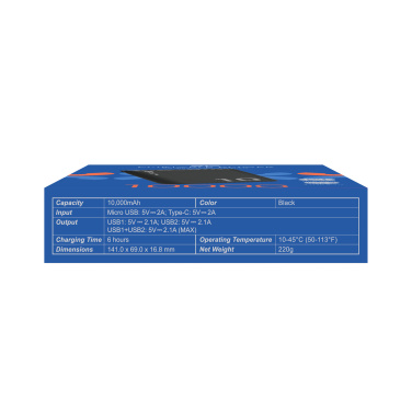 Logo trade promotional merchandise image of: POWER BANK SILICON POWER GP15 10 000 MAH