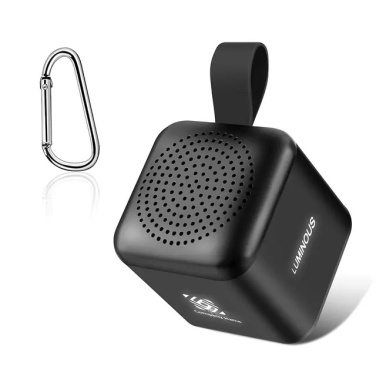 Logo trade promotional products image of: Mini speaker with enlighted logo for engraving