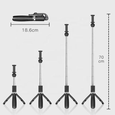 Logo trade promotional gifts image of: Selfie stick with tripod, K06