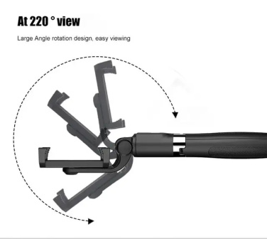 Logo trade business gifts image of: Selfie stick with tripod, K06