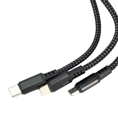 Logo trade promotional items picture of: 3 in 1 cable with elighted logo Pierre Cardin