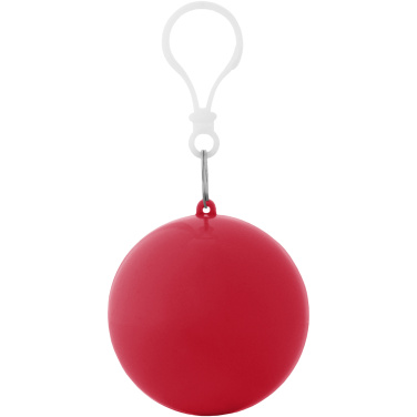 Logo trade promotional giveaways picture of: Xina rain poncho in storage ball with keychain