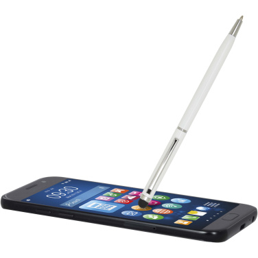 Logo trade corporate gift photo of: Ore aluminium ballpoint pen with stylus