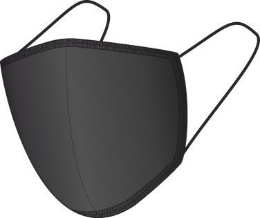 Logotrade advertising product image of: BLACK-BLACK cotton face mask 140116500