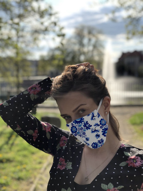 Logo trade promotional products image of: VENUS PRO cotton face mask with a pocket an HEPA filter 1378165