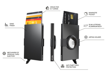 Logotrade promotional merchandise photo of: RFID credit card case with holder for AirTag 2163108