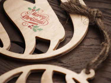 Logotrade promotional gift picture of: Wooden Christmas Decoration 1856121