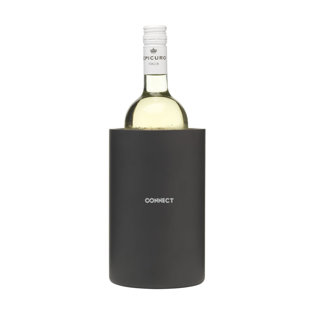 Logotrade corporate gift picture of: CoolSteel Black wine cooler