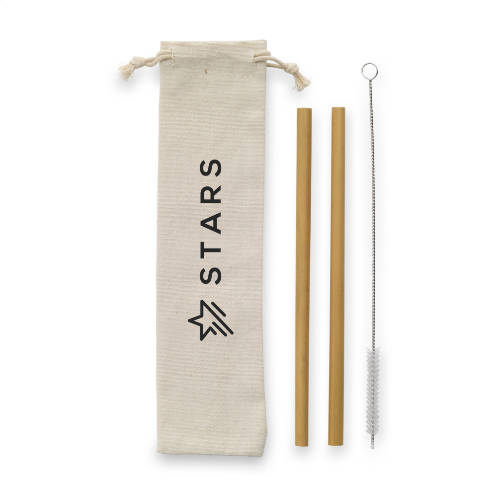 Logotrade business gifts photo of: ECO Bamboe Straw Set bamboo straws