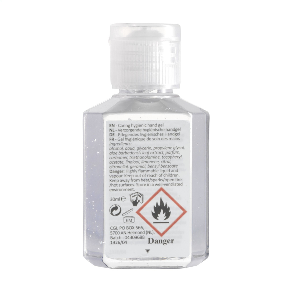 Logo trade advertising products image of: Caring Hygienic Hand Gel 30 ml