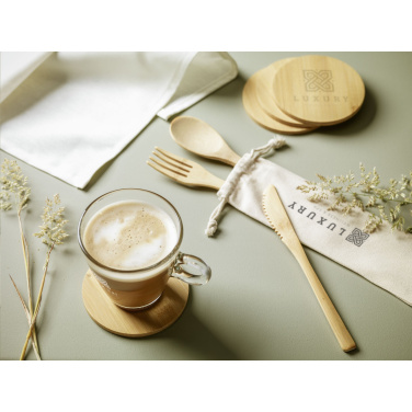 Logotrade promotional items photo of: Bamboo Coaster Set