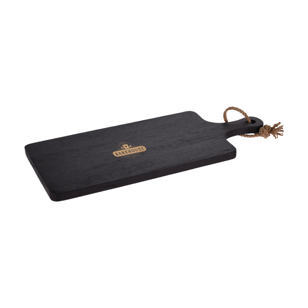Logo trade corporate gifts picture of: Black Board Rubberwood cutting board