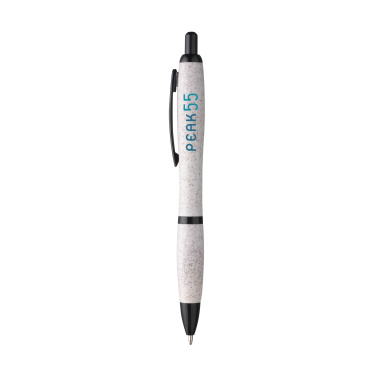 Logo trade promotional giveaways image of: Athos Wheat-Cycled Pen wheat straw pen