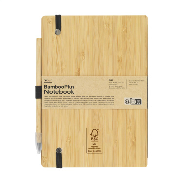 Logotrade corporate gift picture of: BambooPlus Paper Notebook A5 - Inkless Pen