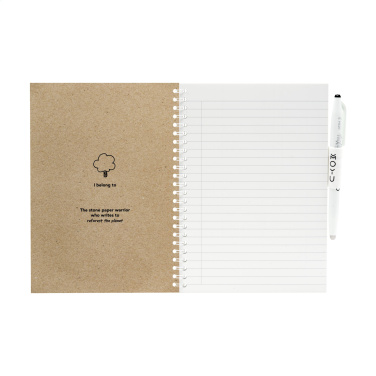Logo trade promotional merchandise picture of: MOYU Erasable Stone Paper Notebook CraftCover 18 pages