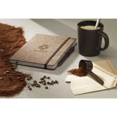 Logotrade promotional gift image of: CoffeeGround Cork Paper Notebook A5
