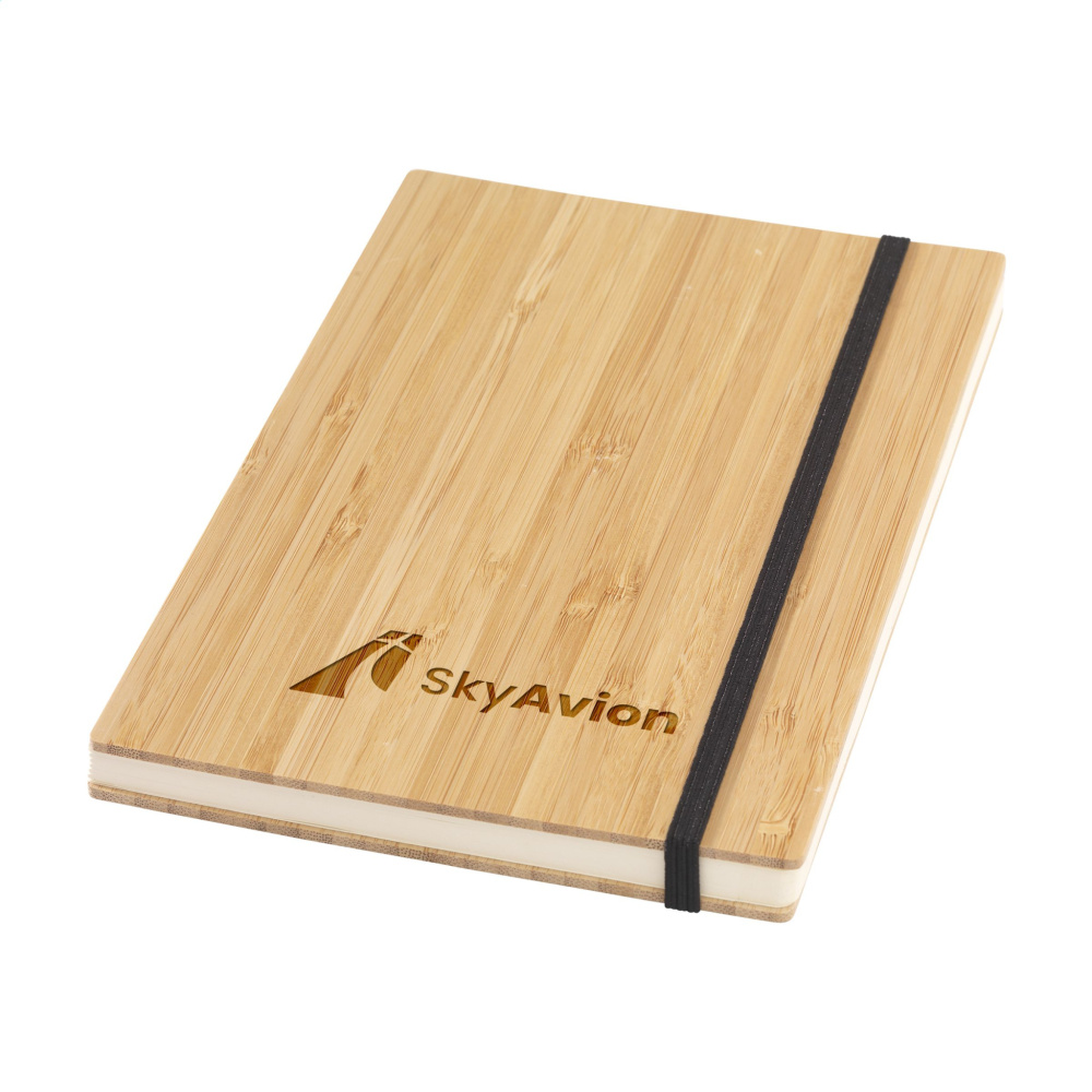 Logo trade promotional item photo of: Bamboo Journal Naked Spine Paper Notebook A5