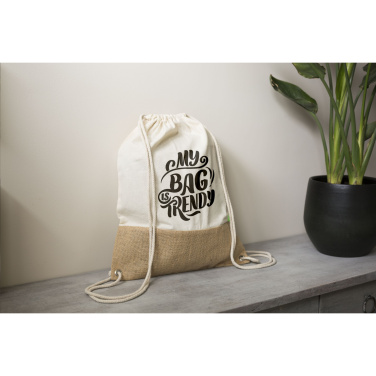 Logotrade corporate gift picture of: Combi Organic Backpack (160 g/m²)
