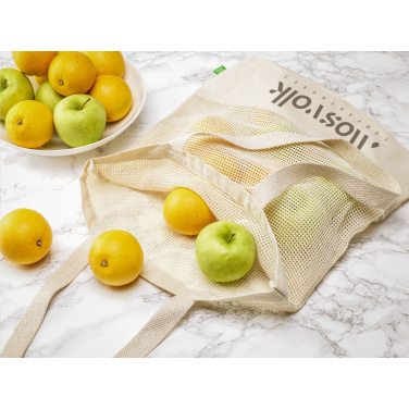 Logotrade promotional gift image of: Natura Organic Mesh Shopper (180 g/m²) shopping bag