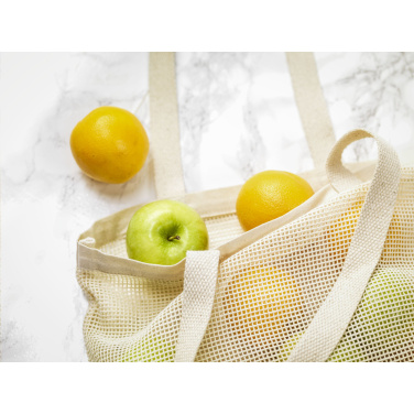 Logotrade promotional item picture of: Natura Organic Mesh Shopper (180 g/m²) shopping bag