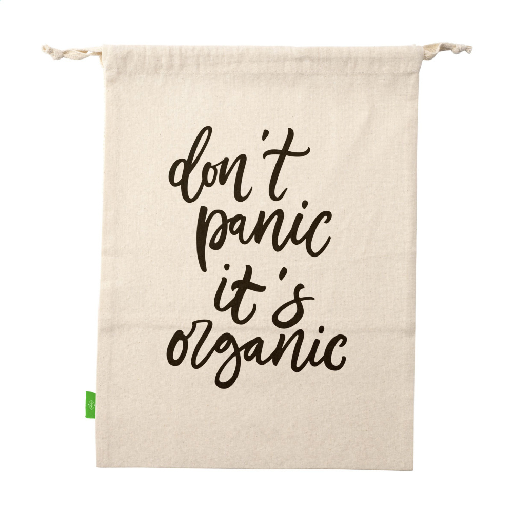 Logotrade advertising product picture of: Natura Organic GOTS Mesh Bag (120 g/m²) fruit bag