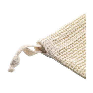 Logotrade promotional item picture of: Natura Organic GOTS Mesh Bag (120 g/m²) fruit bag