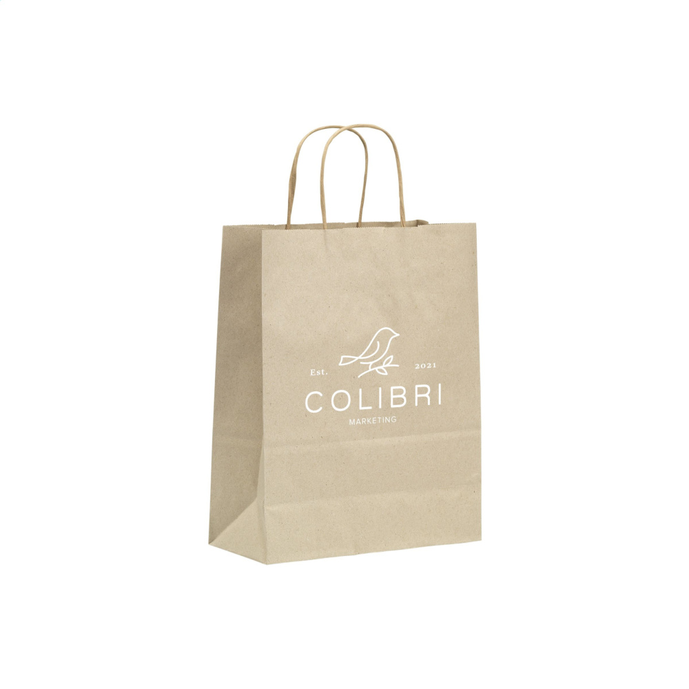 Logo trade promotional gift photo of: Leaf It Bag recycled grass paper (90 g/m²) S
