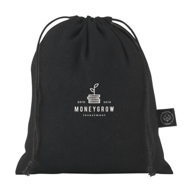 Logo trade promotional product photo of: Gift Pouch GRS Recycled Cotton (150 g/m²) S