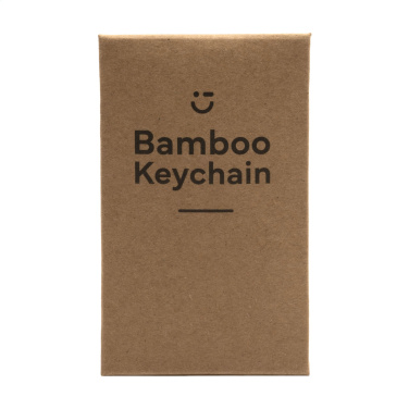 Logo trade promotional giveaways picture of: Bamboo Key Rectangle keyring