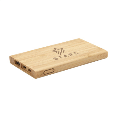 Logo trade promotional giveaways image of: Bamboo 4000 Powerbank external charger