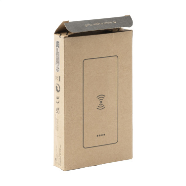 Logo trade advertising products image of: Bamboo 8000 Wireless Powerbank wireless charger