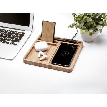 Logo trade promotional merchandise image of: Bamboo Organizer charger