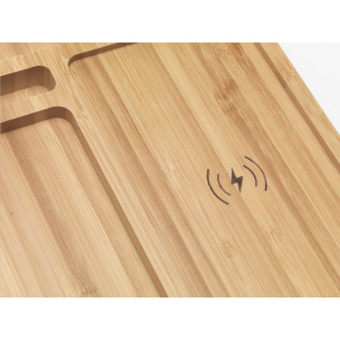 Logo trade promotional giveaways image of: Bamboo Organizer charger