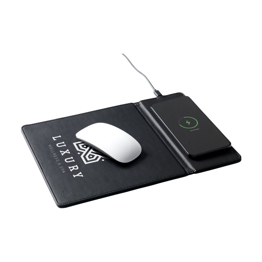 Logotrade business gifts photo of: RCS Recycled Wireless Charging Mousepad