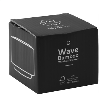 Logo trade promotional gifts picture of: Wave Bamboo Wireless Speaker