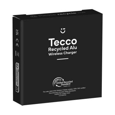 Logo trade promotional merchandise picture of: Tecco GRS Recycled Alu 15W Wireless Charger