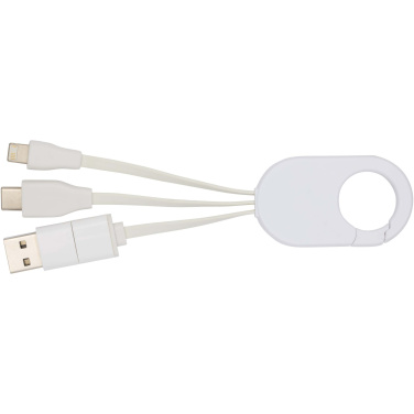 Logo trade promotional gifts picture of: Troop 4-in-1 recycled plastic charging cable