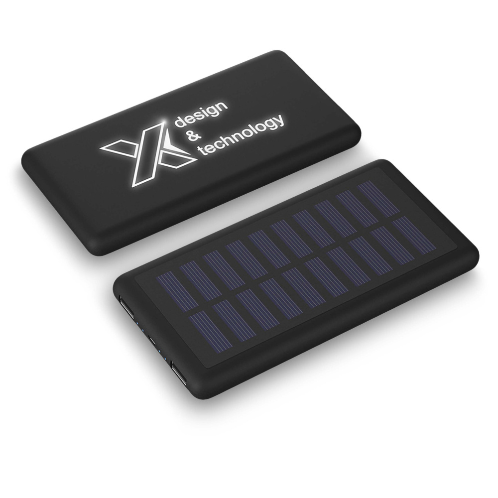 Logo trade promotional items image of: SCX.design P30 8000 mAh light-up solar power bank