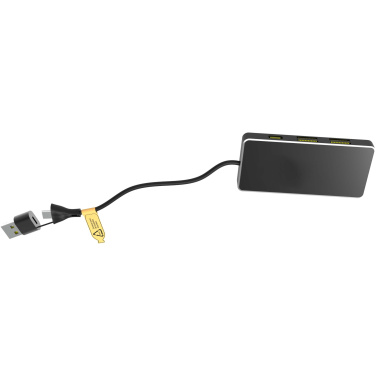 Logotrade promotional item image of: SCX.design H20 8-in-1 USB hub with dual input and 6-ports