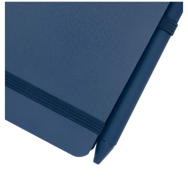 Logo trade promotional giveaways image of: Thalaasa A6 hard cover ocean-bound notebook with ballpoint pen (black ink)