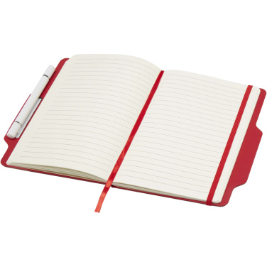 Logo trade promotional gifts picture of: Nexus A5 hard cover notebook with pen and pencil combo (black ink)