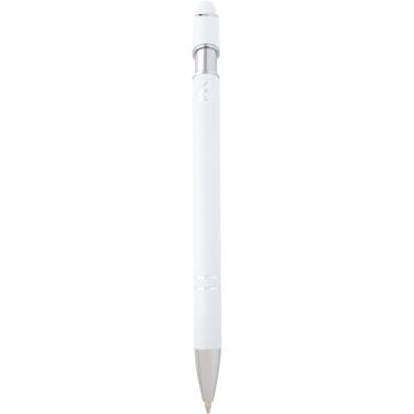 Logo trade promotional items image of: Kish ballpoint pen with silver finish (black ink)