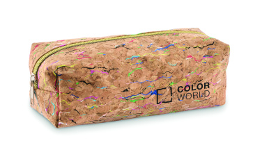 Logo trade business gift photo of: Coloured cork pencil case