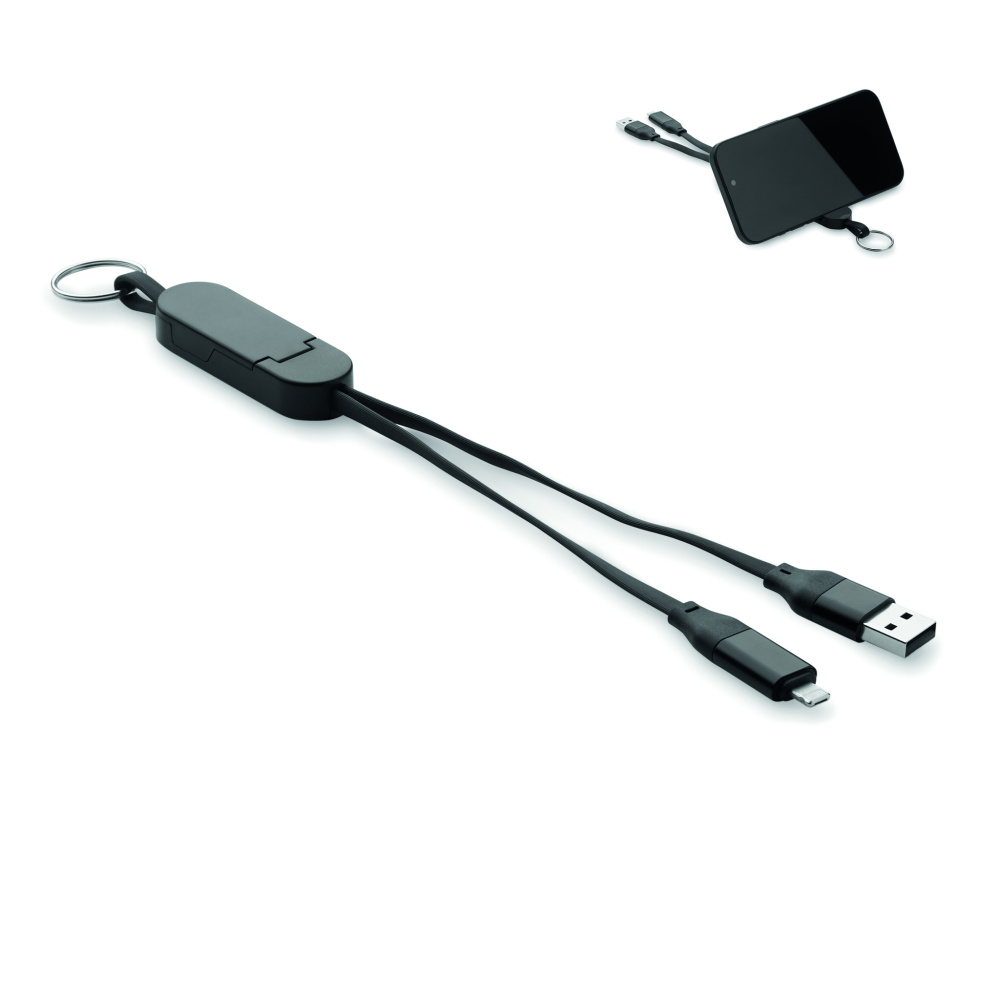 Logotrade promotional merchandise image of: 60W cable keyring recycled ABS