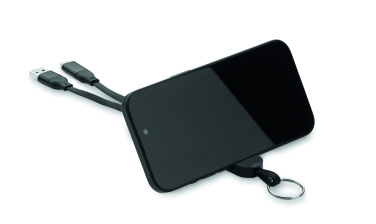 Logotrade promotional item picture of: 60W cable keyring recycled ABS