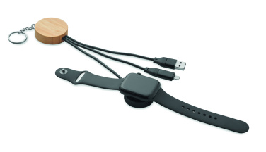 Logo trade promotional giveaway photo of: Key ring with 4 in 1 60W cable