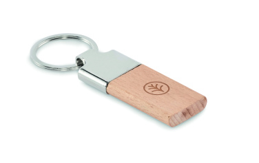 Logotrade promotional gift picture of: Key ring with rubber wood